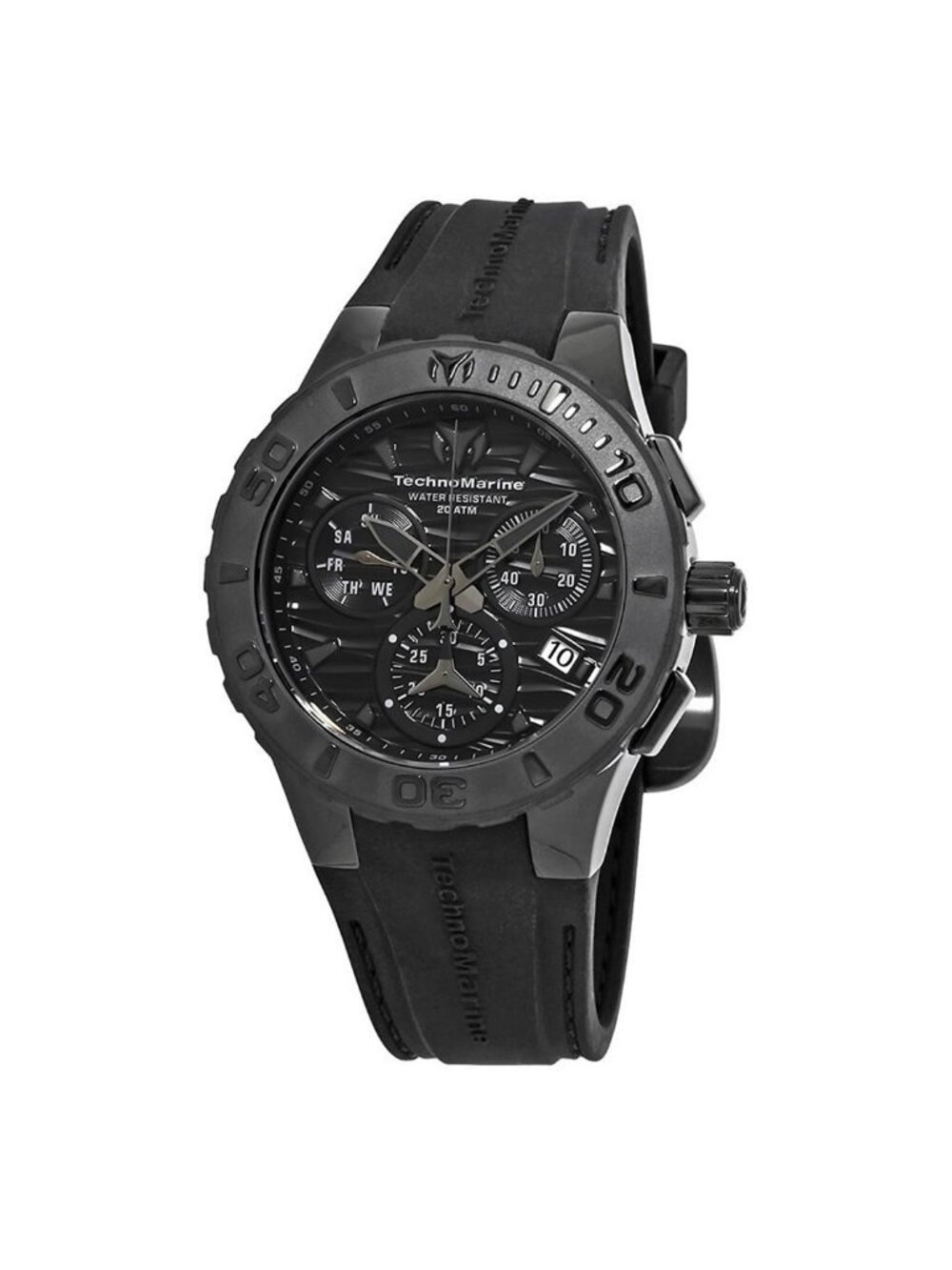NWT Technomarine Cruise Medusa Chronograph Black Dial Men's Watch 115082